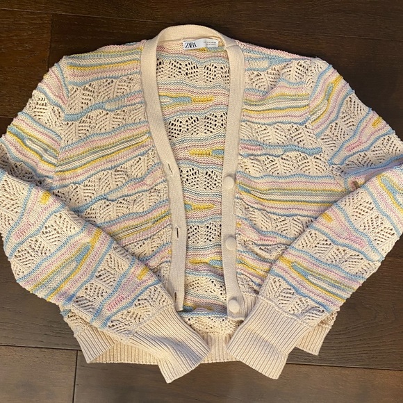 Zara Sweaters - CROCHET CARDIGAN PASTEL